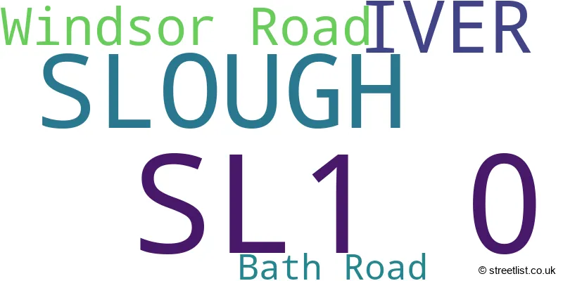 A word cloud for the SL1 0 postcode